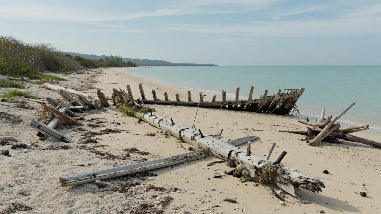 Roatán solitary shore, empty place, North proof